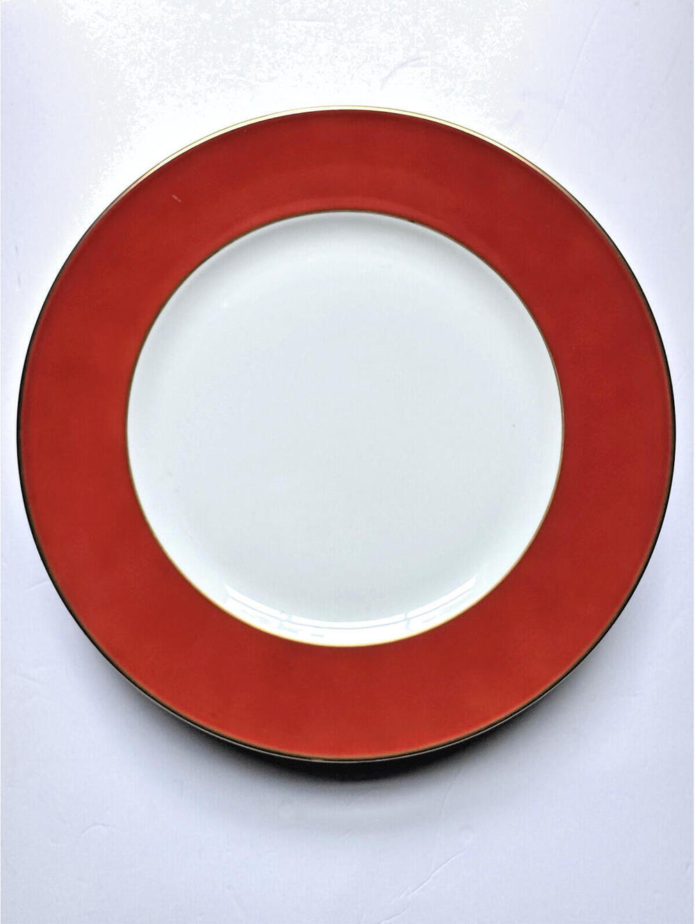 Richard Ginori Contessa Rust Red Dinner plates, four, 10 1/4 inch